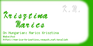 krisztina marics business card